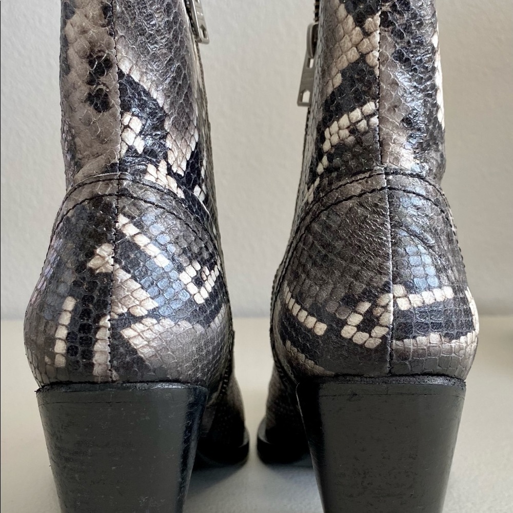 All Saints Embossed Leather Bootie New - Picture 5 of 8